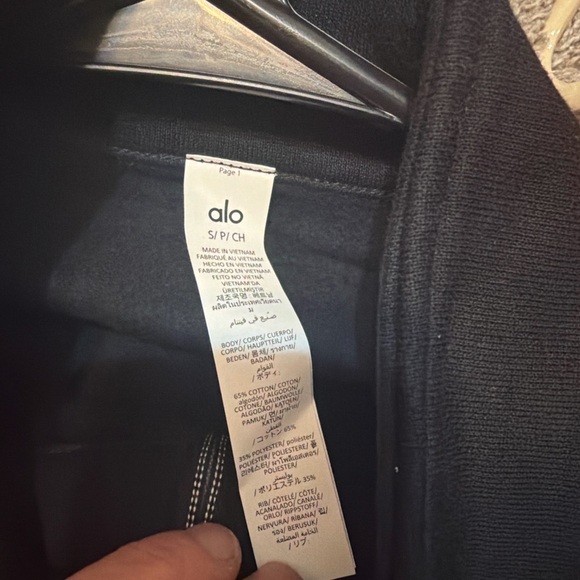 Alo Yoga Accolade 1/4 Zip Pullover Black Size S Oversized BNWT - Picture 5 of 6